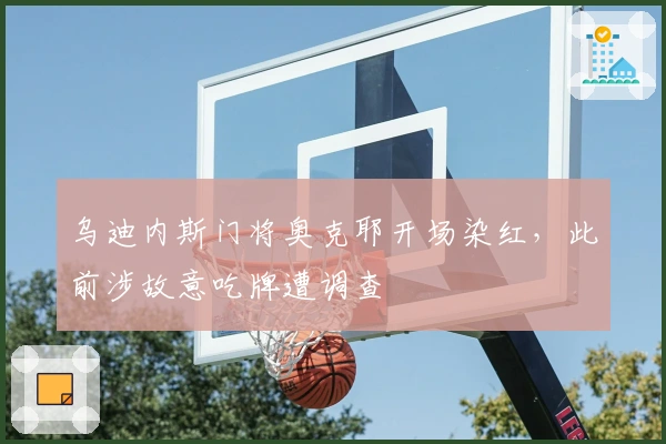 乌迪内斯门将奥克耶开场染红，此前涉故意吃牌遭调查